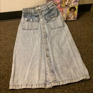 Free People Jean Skirt